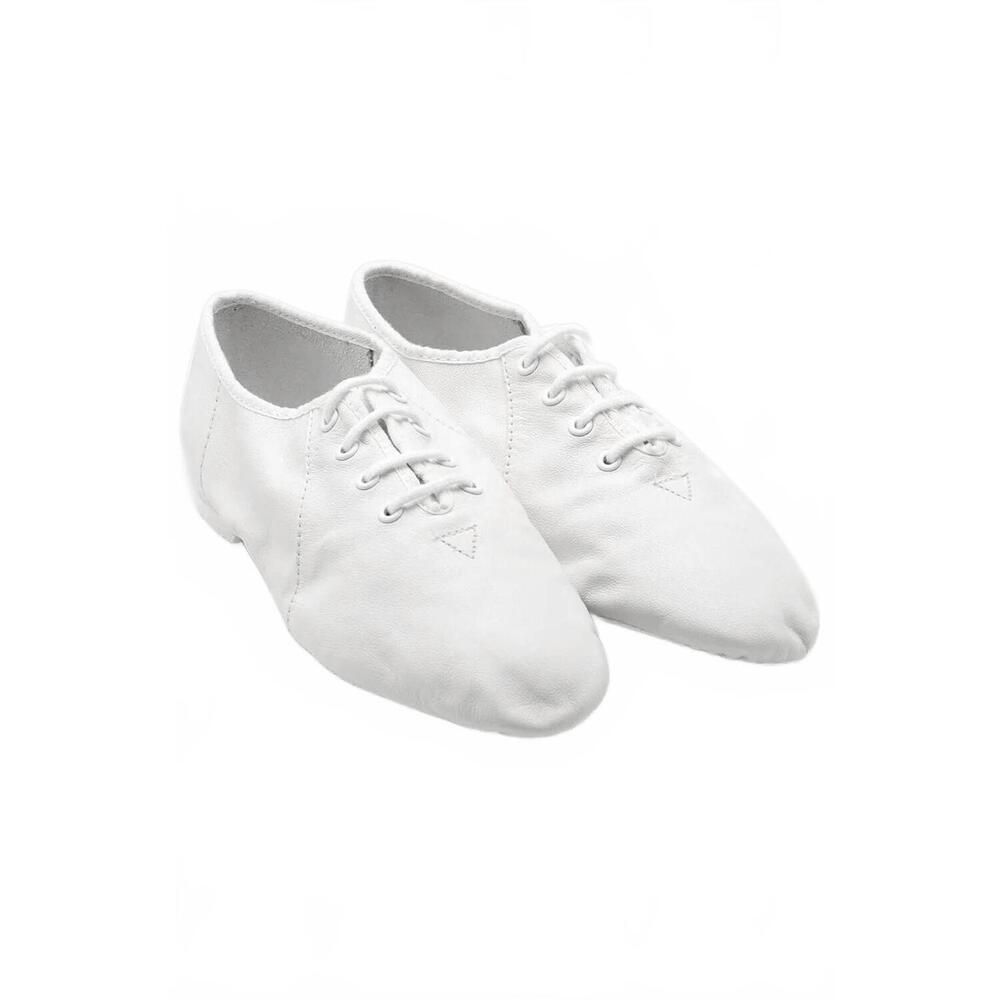 NEW BLOCH women's ailany jazz soft split sole jazz oxford shoes in white